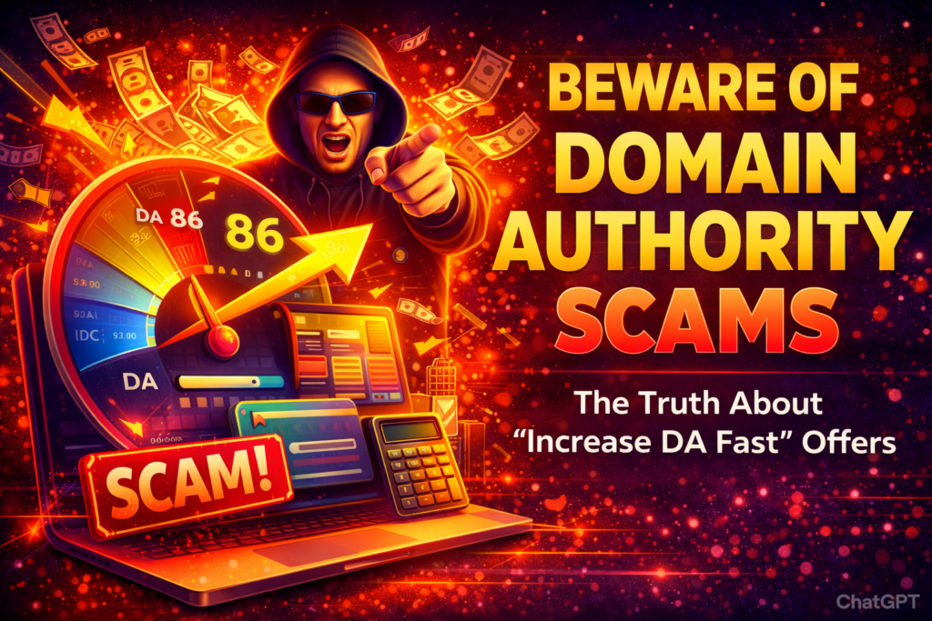Beware of Domain Authority Scams: The Truth About “Increase DA Fast” Offers